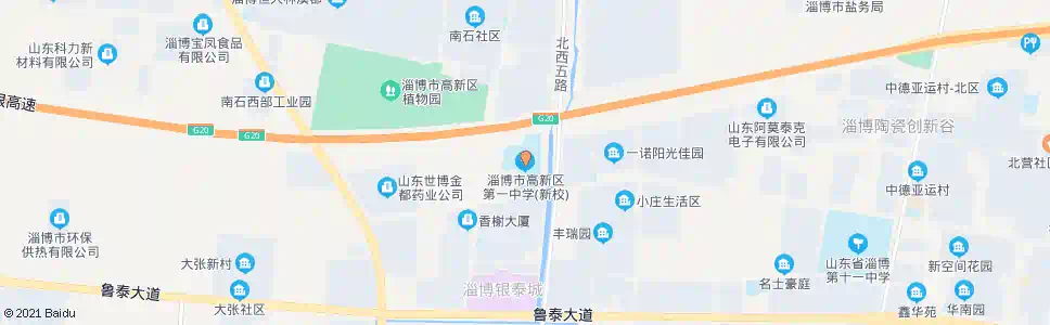 淄博新一中_公交站地图_淄博公交_妙搜公交查询2025