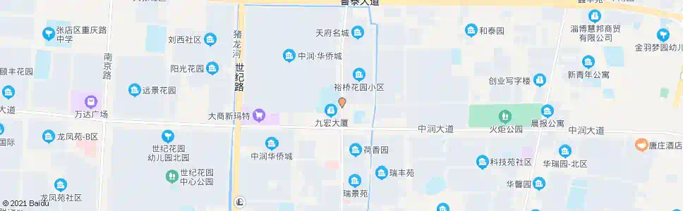淄博西五路政通路路口_公交站地图_淄博公交_妙搜公交查询2025