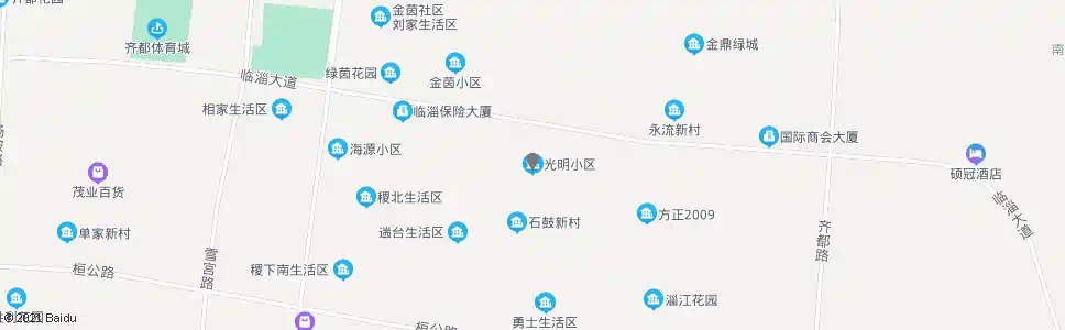 淄博光明小区_公交站地图_淄博公交_妙搜公交查询2025