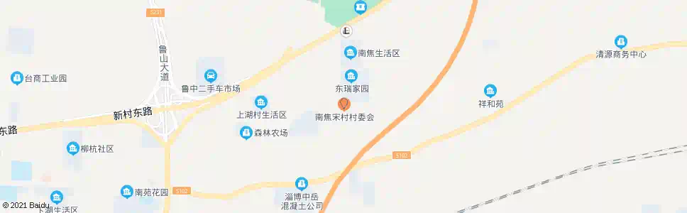 淄博南焦宋村_公交站地图_淄博公交_妙搜公交查询2025