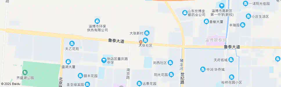 淄博西八路鲁泰大道路口_公交站地图_淄博公交_妙搜公交查询2025