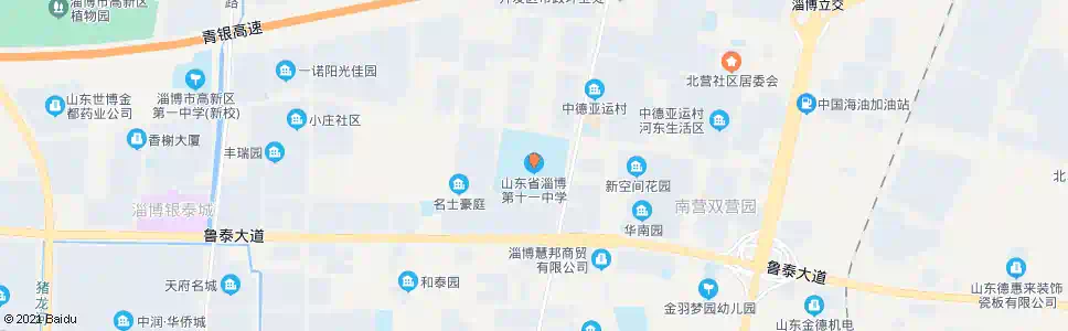 淄博十一中_公交站地图_淄博公交_妙搜公交查询2025