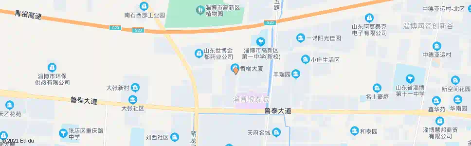 淄博米澜风尚酒店_公交站地图_淄博公交_妙搜公交查询2025