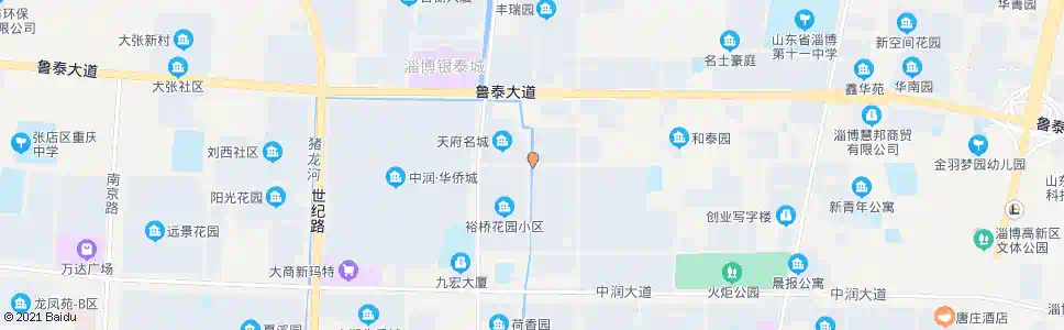 淄博裕桥花园北门_公交站地图_淄博公交_妙搜公交查询2025