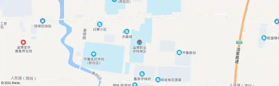 淄博职业学院南样区_公交站地图_淄博公交_妙搜公交查询2025