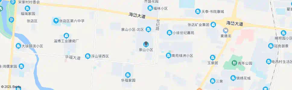 淄博泉山小区_公交站地图_淄博公交_妙搜公交查询2025