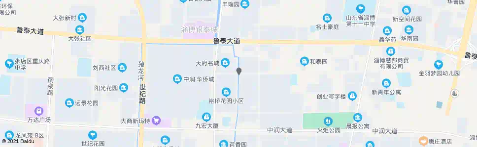 淄博裕桥花园(北门)_公交站地图_淄博公交_妙搜公交查询2025