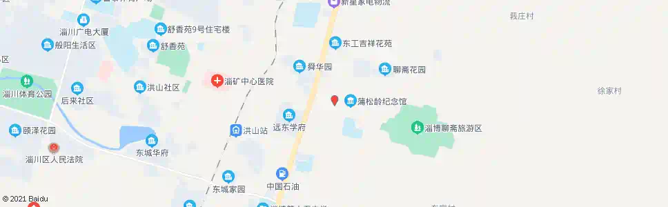 淄博蒲松龄故居_公交站地图_淄博公交_妙搜公交查询2025