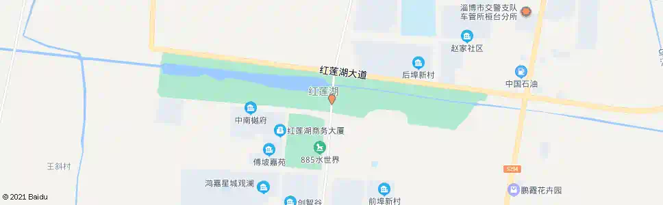 淄博红莲湖_公交站地图_淄博公交_妙搜公交查询2025