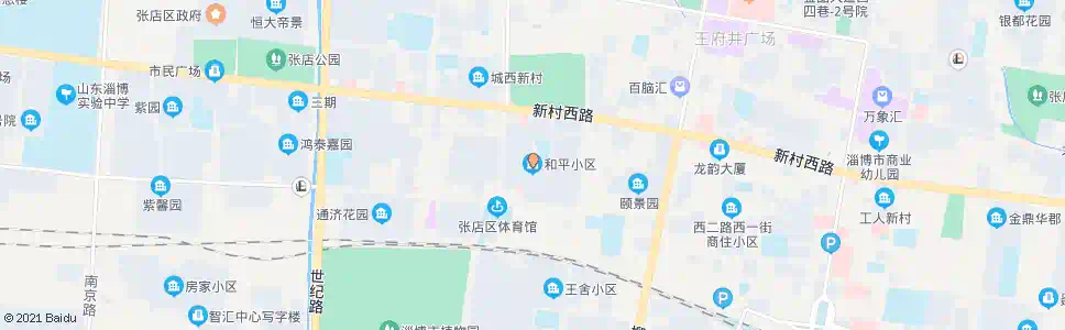 淄博和平小区_公交站地图_淄博公交_妙搜公交查询2025