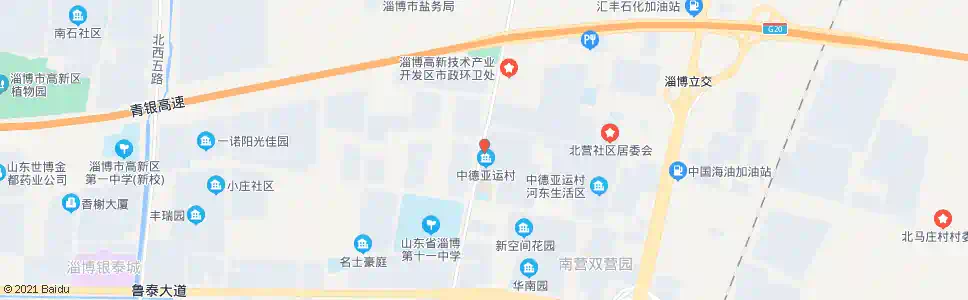 淄博北营生活区_公交站地图_淄博公交_妙搜公交查询2025