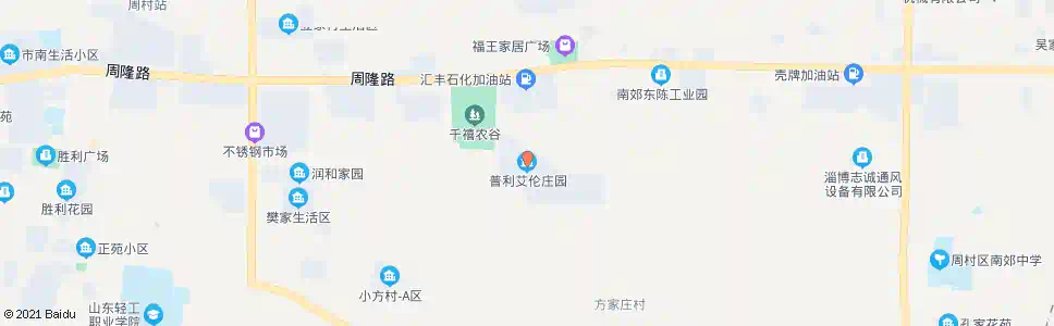 淄博普利艾伦庄园_公交站地图_淄博公交_妙搜公交查询2025