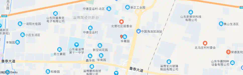 淄博华菁园_公交站地图_淄博公交_妙搜公交查询2025