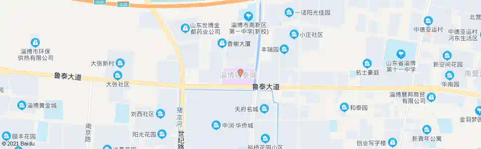 淄博银泰城_公交站地图_淄博公交_妙搜公交查询2025