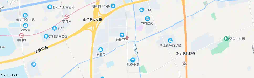 上海孙桥路军民路_公交站地图_上海公交_妙搜公交查询2025