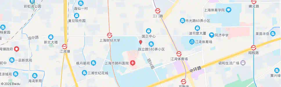 上海国定路政立路_公交站地图_上海公交_妙搜公交查询2025