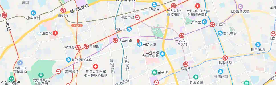 上海复兴中路瑞金二路_公交站地图_上海公交_妙搜公交查询2025