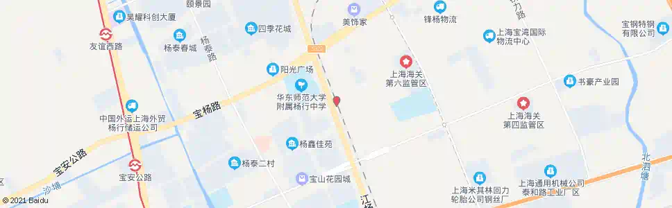 上海杨行加工厂_公交站地图_上海公交_妙搜公交查询2025