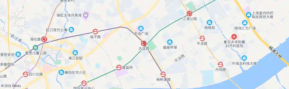 上海大连路站_公交站地图_上海公交_妙搜公交查询2025