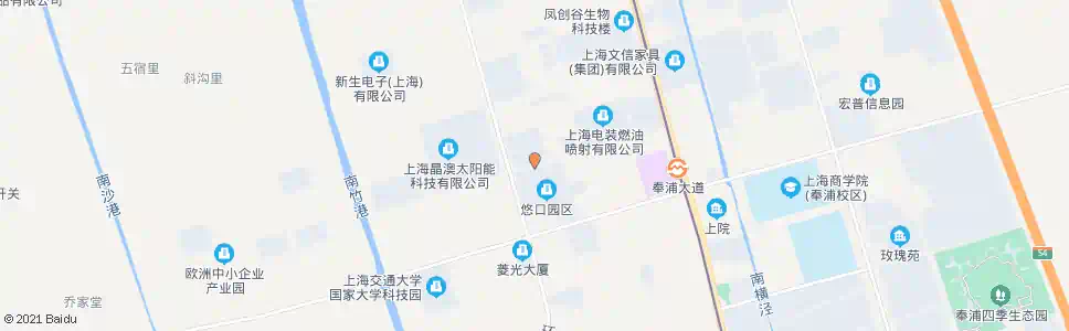 上海悠口园区_公交站地图_上海公交_妙搜公交查询2025