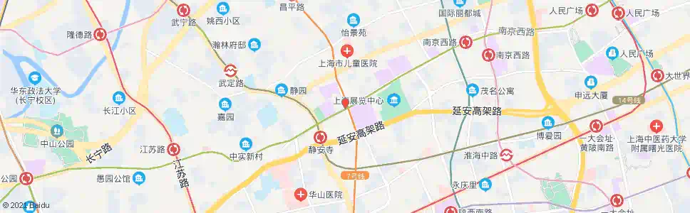 上海南京西路常德路_公交站地图_上海公交_妙搜公交查询2025