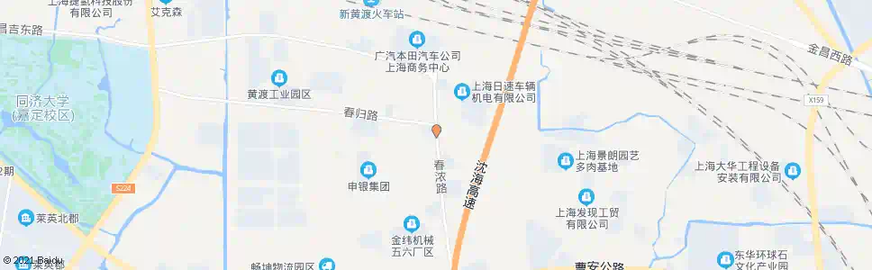 上海春浓路春归路_公交站地图_上海公交_妙搜公交查询2025