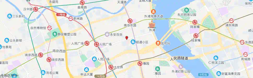 上海福州路山西南路_公交站地图_上海公交_妙搜公交查询2025