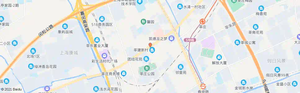 上海莘西路莘松路_公交站地图_上海公交_妙搜公交查询2025