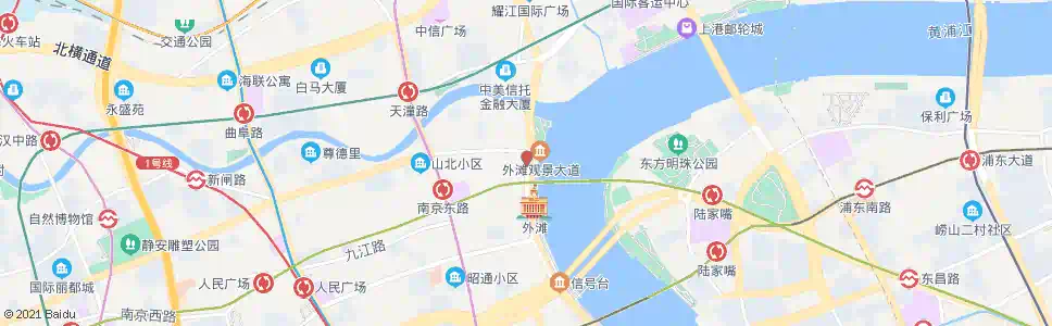 上海中山东一路北京东路_公交站地图_上海公交_妙搜公交查询2025