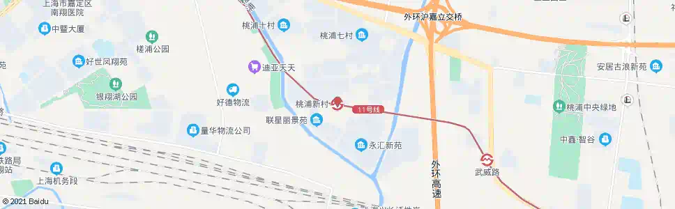 上海桃浦新村站_公交站地图_上海公交_妙搜公交查询2025