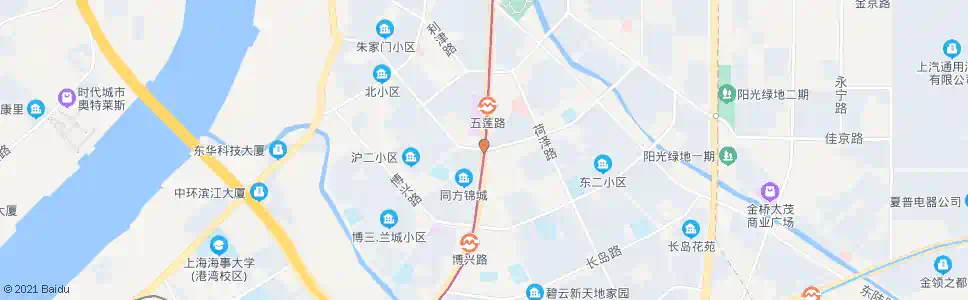 上海张杨北路五莲路_公交站地图_上海公交_妙搜公交查询2025