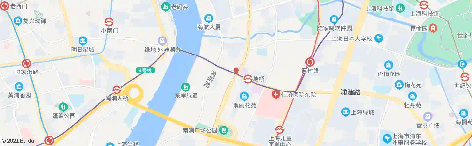 上海塘桥新路浦东南路_公交站地图_上海公交_妙搜公交查询2025