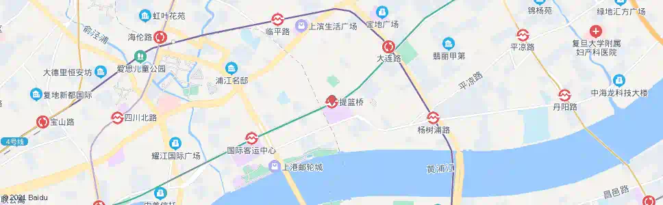 上海提篮桥(下客站)_公交站地图_上海公交_妙搜公交查询2025