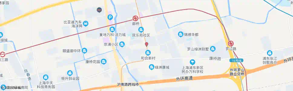 上海御青路_公交站地图_上海公交_妙搜公交查询2025
