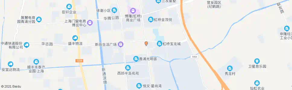 上海新府中路华志路_公交站地图_上海公交_妙搜公交查询2025
