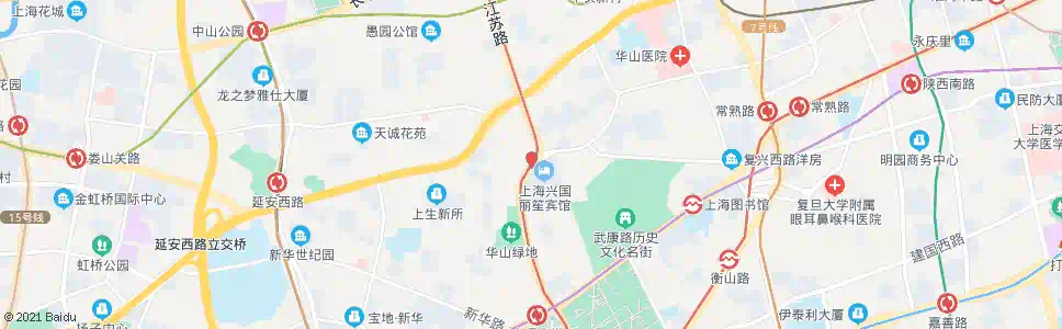 上海华山路江苏路_公交站地图_上海公交_妙搜公交查询2025