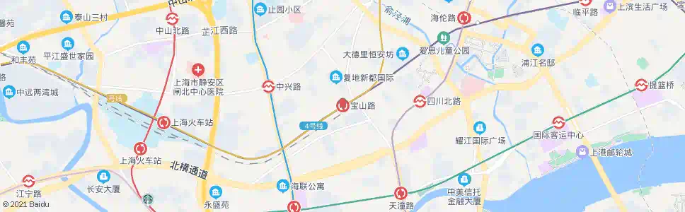 上海虬江路宝山路_公交站地图_上海公交_妙搜公交查询2025