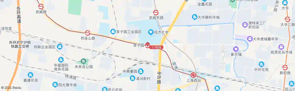 上海李子园站_公交站地图_上海公交_妙搜公交查询2025