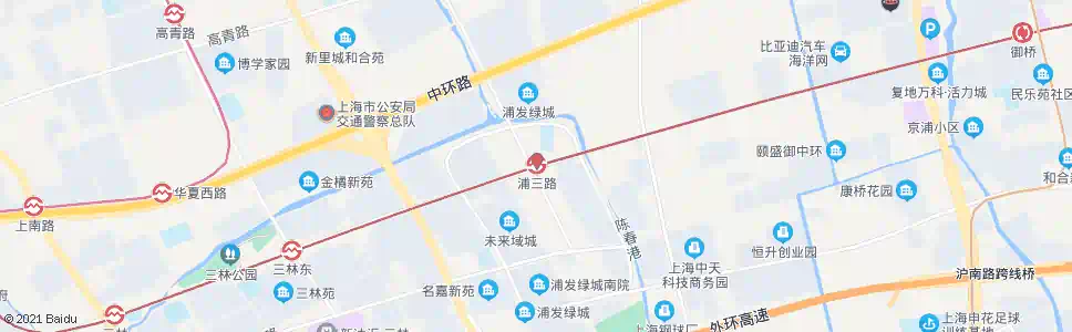 上海浦三路站_公交站地图_上海公交_妙搜公交查询2025