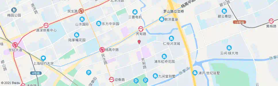 上海芳甸路杨高中路_公交站地图_上海公交_妙搜公交查询2025