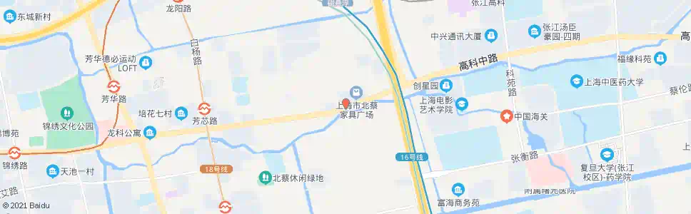 上海高科西路中界村_公交站地图_上海公交_妙搜公交查询2025