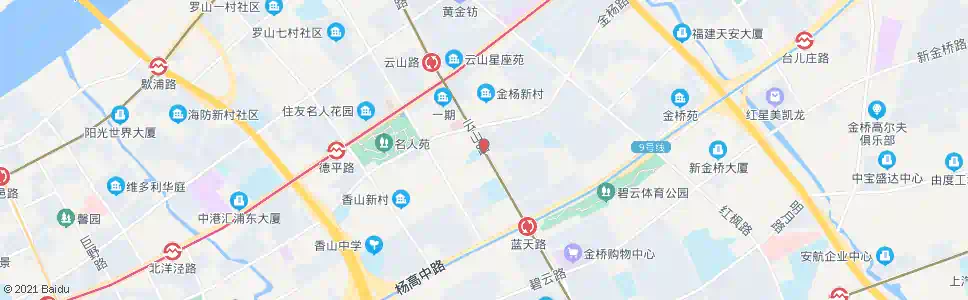上海云山路灵山路_公交站地图_上海公交_妙搜公交查询2025