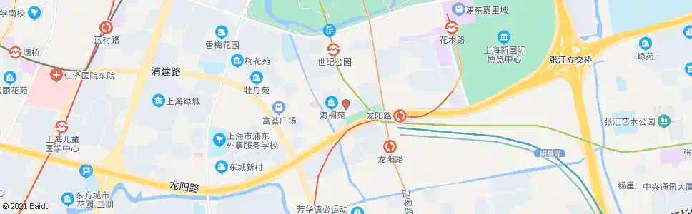 上海花木新村_公交站地图_上海公交_妙搜公交查询2025