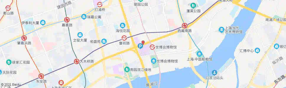 上海中山南一路鲁班路_公交站地图_上海公交_妙搜公交查询2025