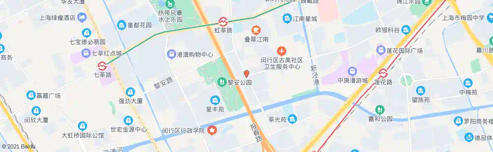 上海古美西路虹莘路_公交站地图_上海公交_妙搜公交查询2025