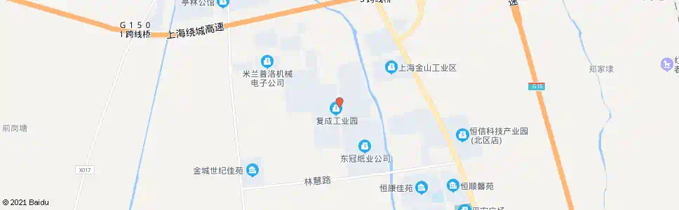 上海金腾路复成工业区_公交站地图_上海公交_妙搜公交查询2025