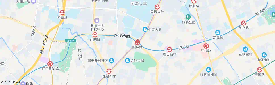 上海四平路_公交站地图_上海公交_妙搜公交查询2025