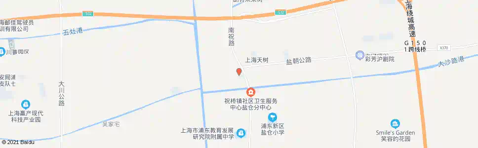 上海盐北路南祝路_公交站地图_上海公交_妙搜公交查询2025
