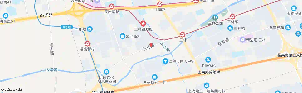 上海三林路三新路_公交站地图_上海公交_妙搜公交查询2025