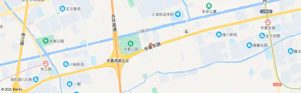 上海华夏东路孙新路(招呼站)_公交站地图_上海公交_妙搜公交查询2025
